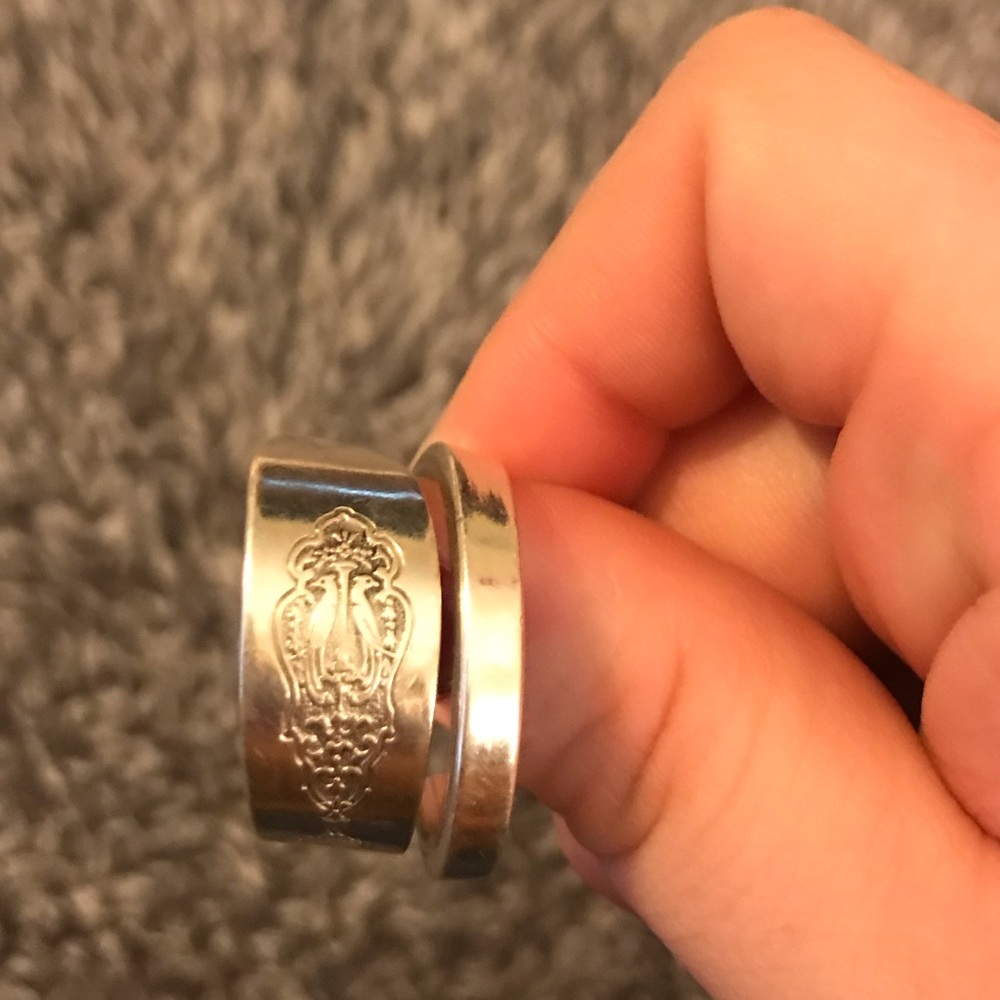 Vintage Handmade Spoon Ring Size 8 - Picture 2 of 7